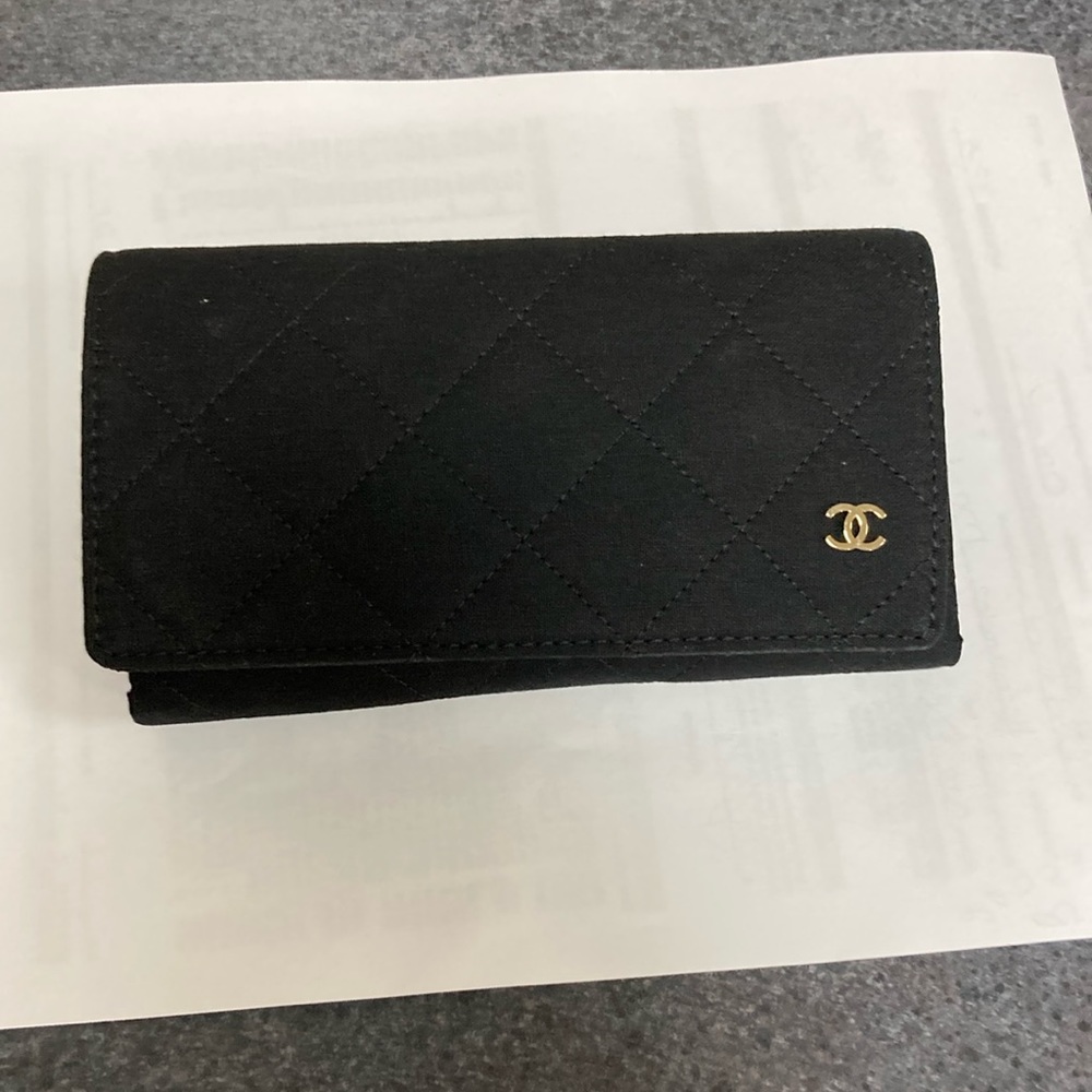 Chanel eye glass case in black
